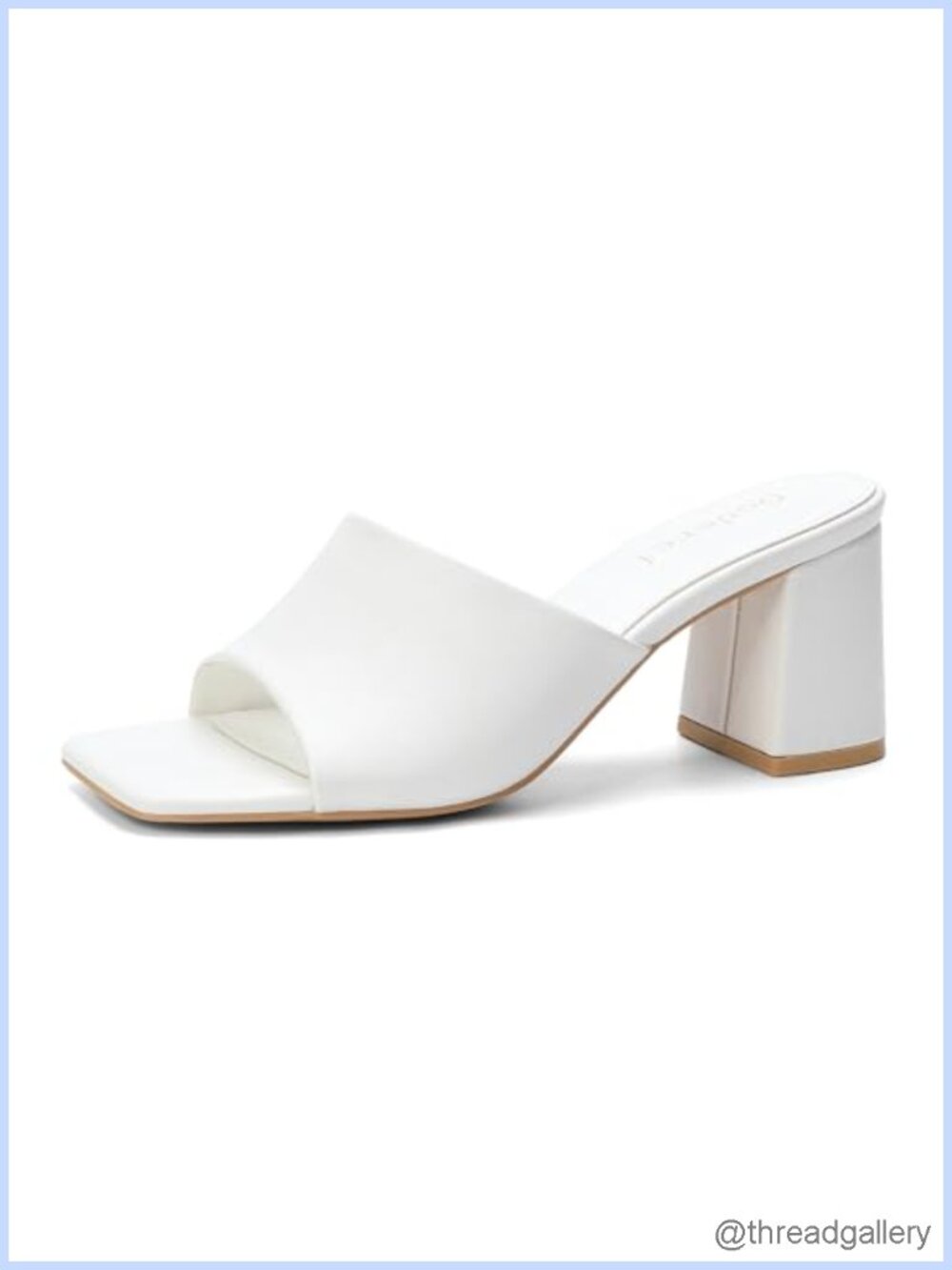 Raffia Block Heel Slide Sandals Women Square Toe Slip On Mules